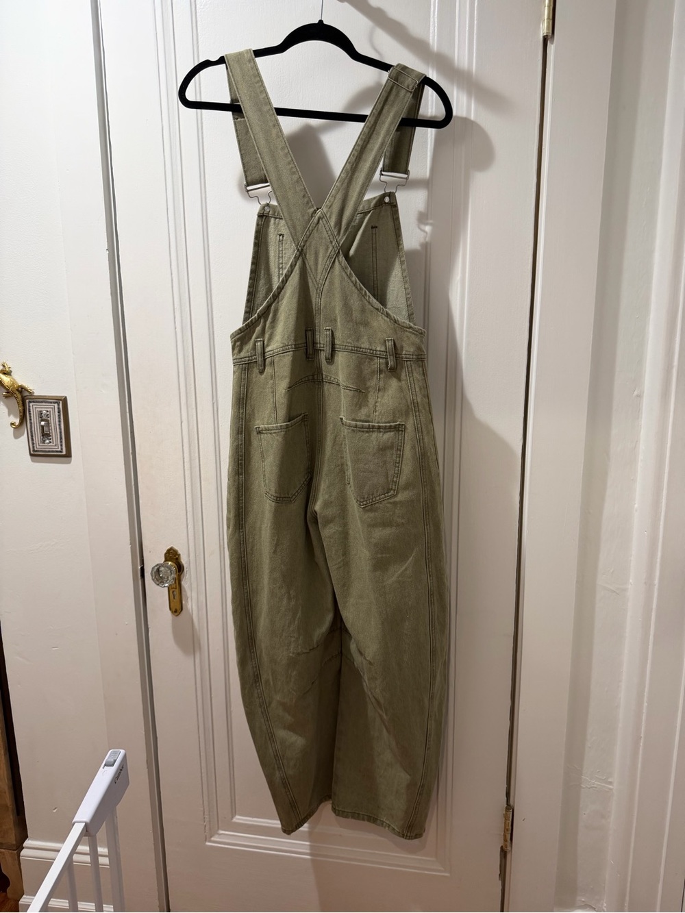 Barrel leg Olive Green Overalls - Picture 9 of 9